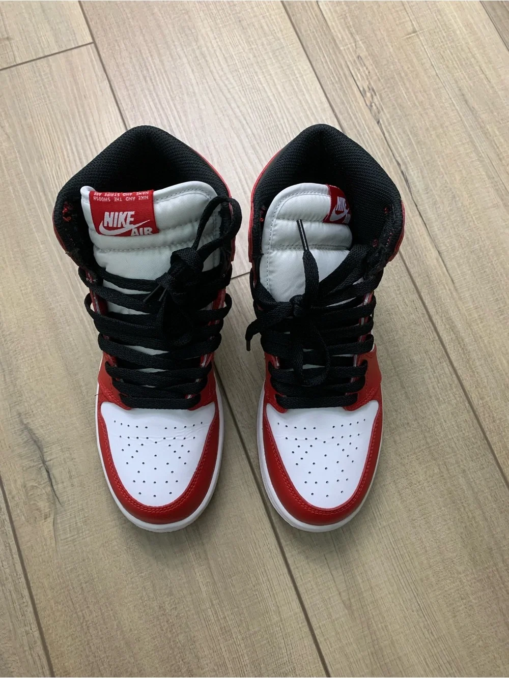 Nike Red/White Jordan 1 High Retro Sneakers